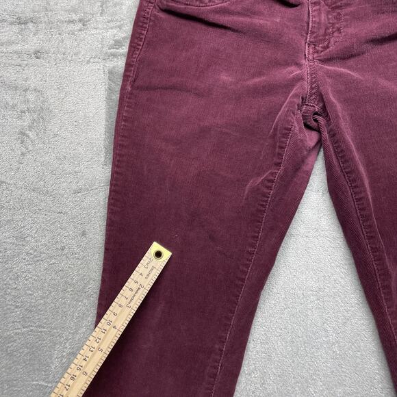 Maurices Women's Slim Wine Burgundy Corduroy Dress Mid Rise Pants Carrier Size M - Picture 4 of 10